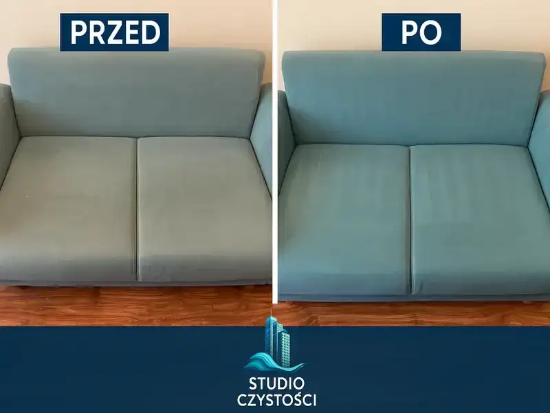 Pranie kanapy Gdynia – efekt przed i po profesjonalnym czyszczeniu kanapy