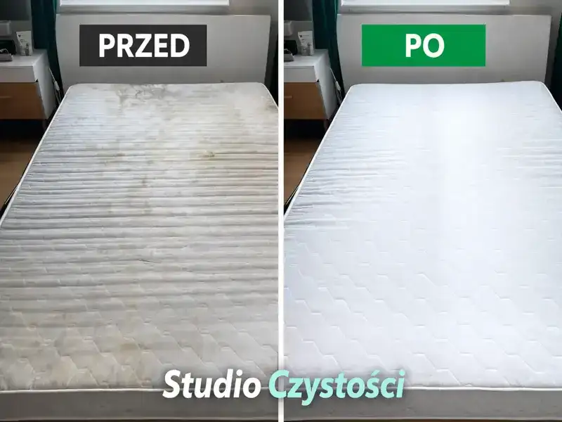 Pranie materaca Gdynia – materac przed i po profesjonalnym czyszczeniu